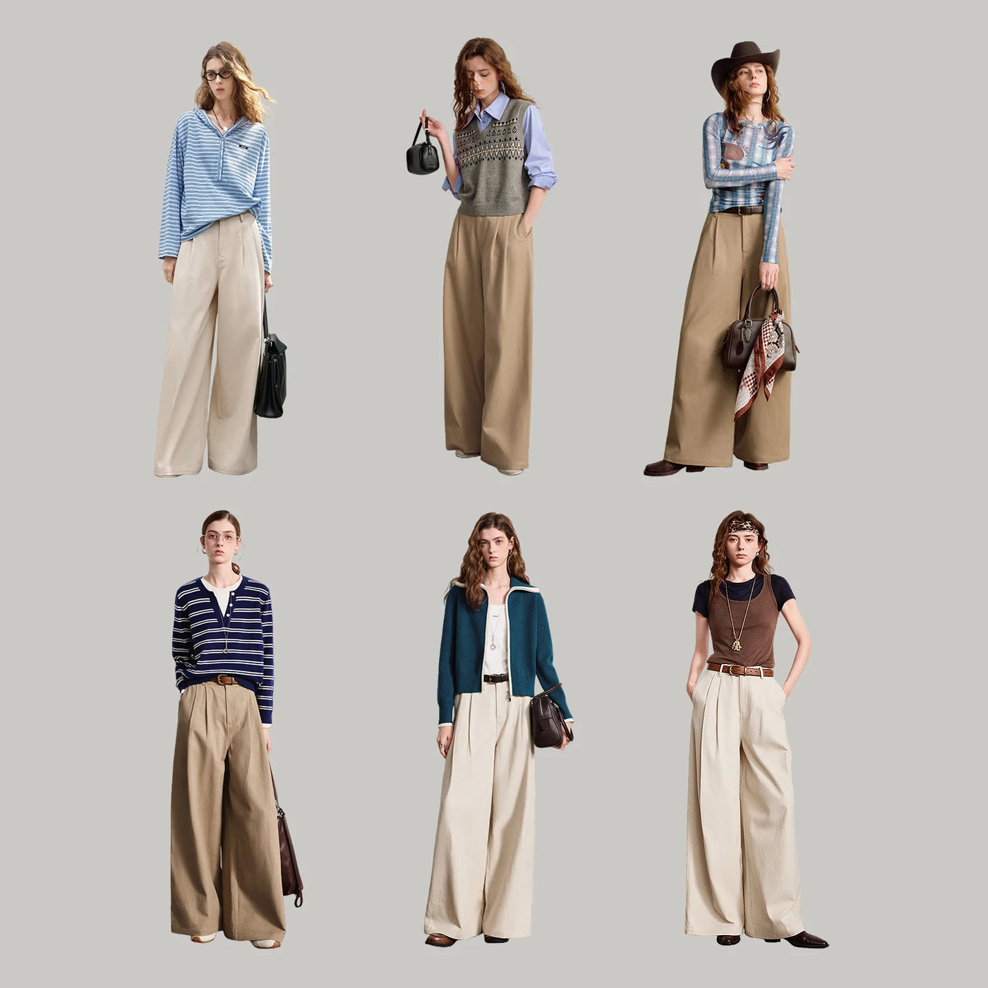 Calça Wide Leg Feminina 100% Algodão com Caimento Solto