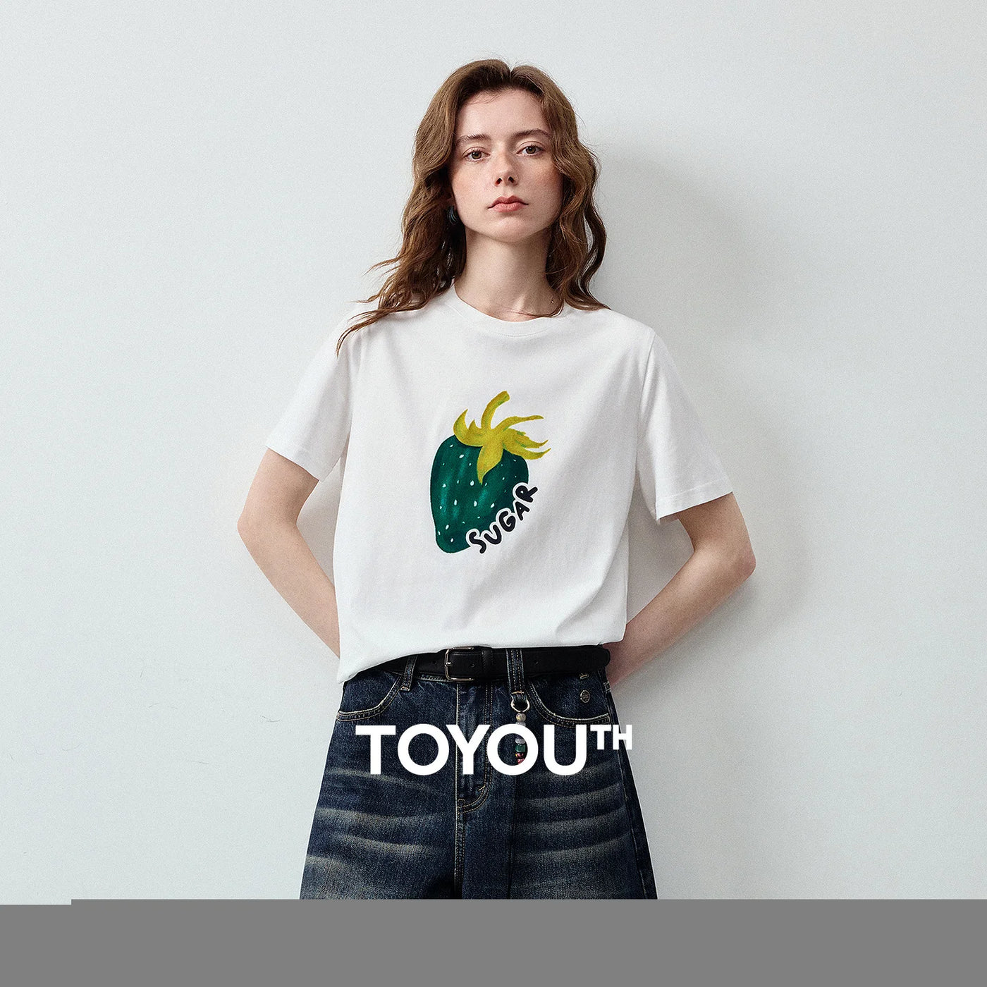 Camiseta Feminina Antibacteriana com Estampa Morango