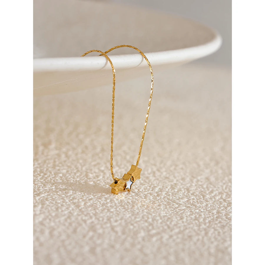 Colar Feminino Estrela com Zircônia em Aço Inoxidável 3