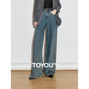 Calça Jeans Feminina Wide Leg 100% Algodão