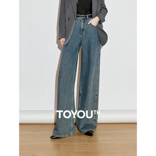 Calça Jeans Feminina Wide Leg 100% Algodão