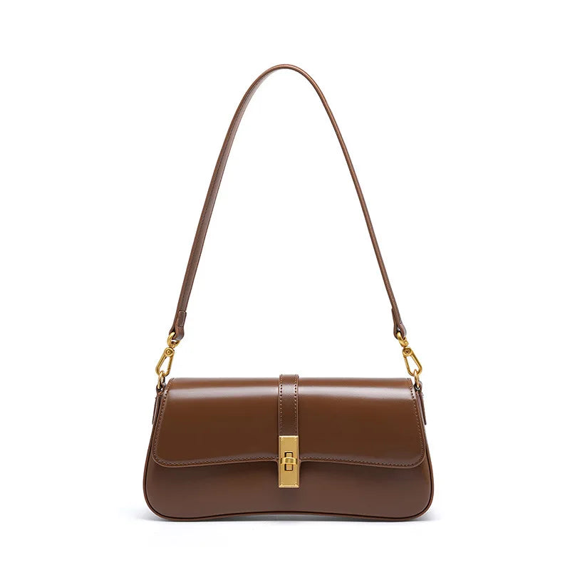 Bolsa Feminina Vintage em Couro Legítimo para Ombro
