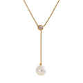 Colar Feminino Gota com Pérola em Aço Inoxidável YH5089A Gold