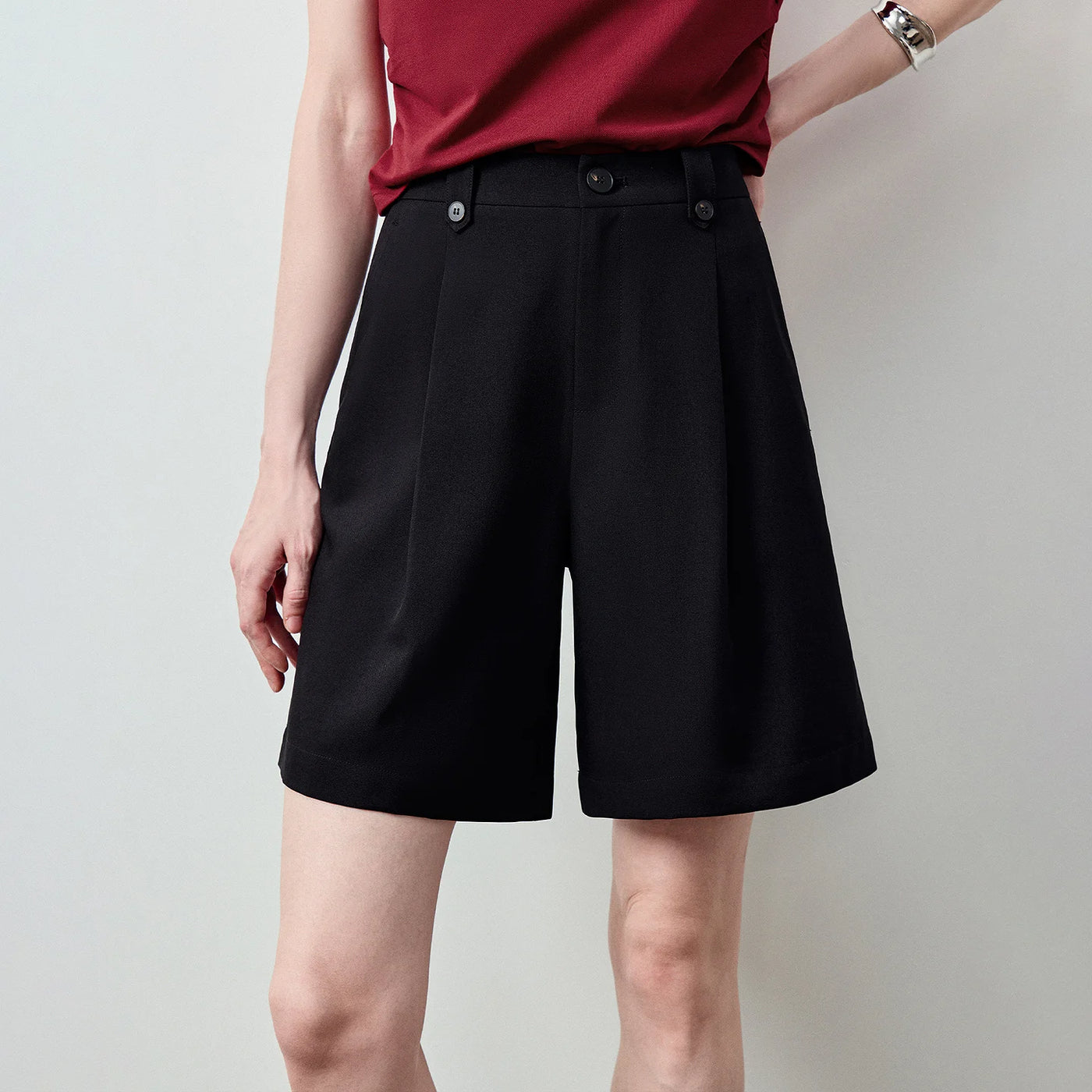 Shorts Alfaiataria Feminino com Cós Elástico