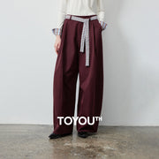 Calça Alfaiataria Feminina Wide Leg com Cinto