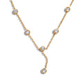 Colar Feminino Gota com Zircônia em Aço Inoxidável 7 Ouro