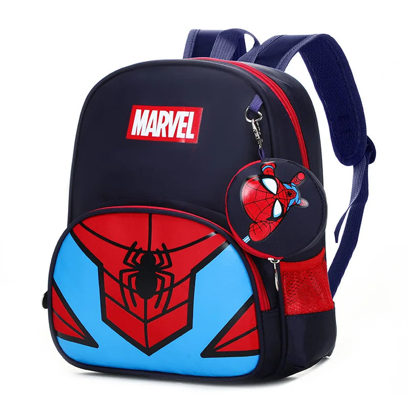 Mochila Homem Aranha Resistente Para crianças de 4-13 anos Azul Marinho