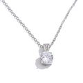 Yhpup Stainless Steel Square Cubic Zirconia Pendant Necklace for Women Korean Style Delicate Popular Daily Bling Jewelry Gift YH4005A Steel