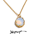 Colar Feminino Gota com Opala em Aço Inoxidável