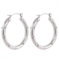 Brinco de Argola 32 mm com Zircônias Coloridas