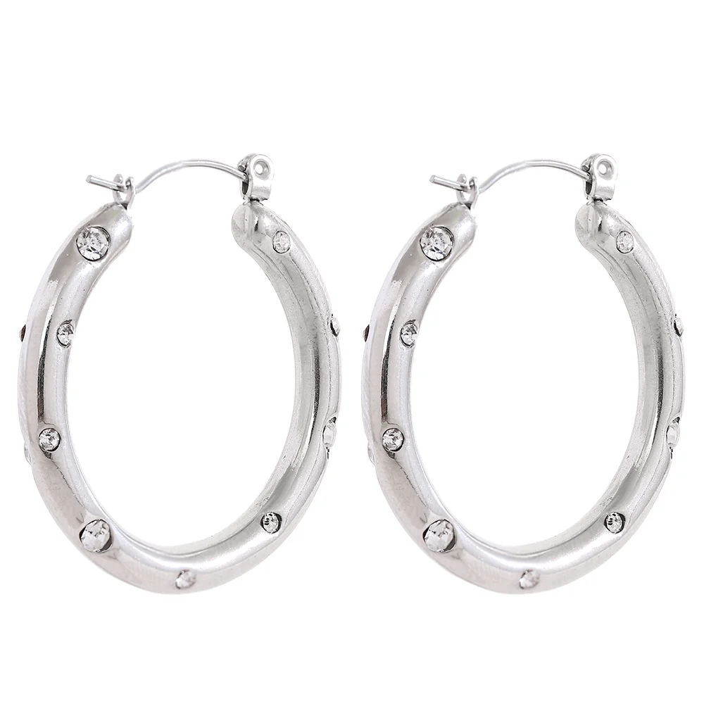 Brinco de Argola 32 mm com Zircônias Coloridas