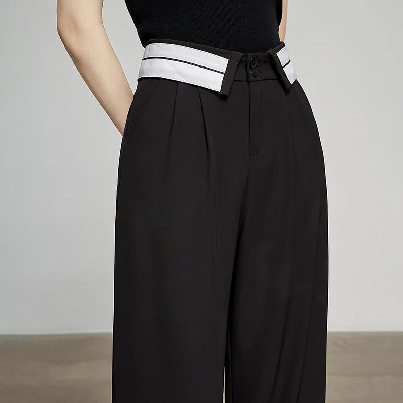 Calça Alfaiataria Feminina Wide Leg com Elastano