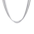 Colar Feminino de Camadas Gota em Aço Inoxidável 5 YH4253A Platinum