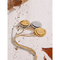 Yhpup Double Round Pendant Fashion Necklace Water Resistant Metal Stainless Steel Daily Waterproof Jewelry Recommend