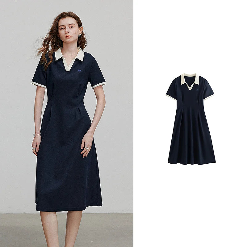 Vestido Polo Midi com Bordado