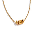 Colar Feminino Redondo com Zircônia em Aço 316L Ouro