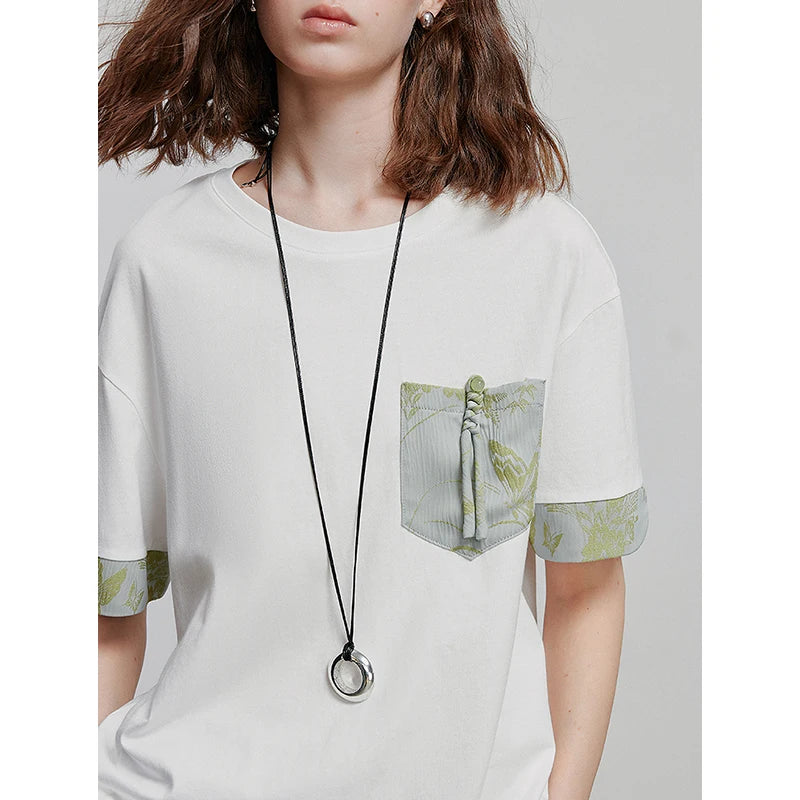 Camiseta Feminina de Algodão Oversized Manga Curta Lisa