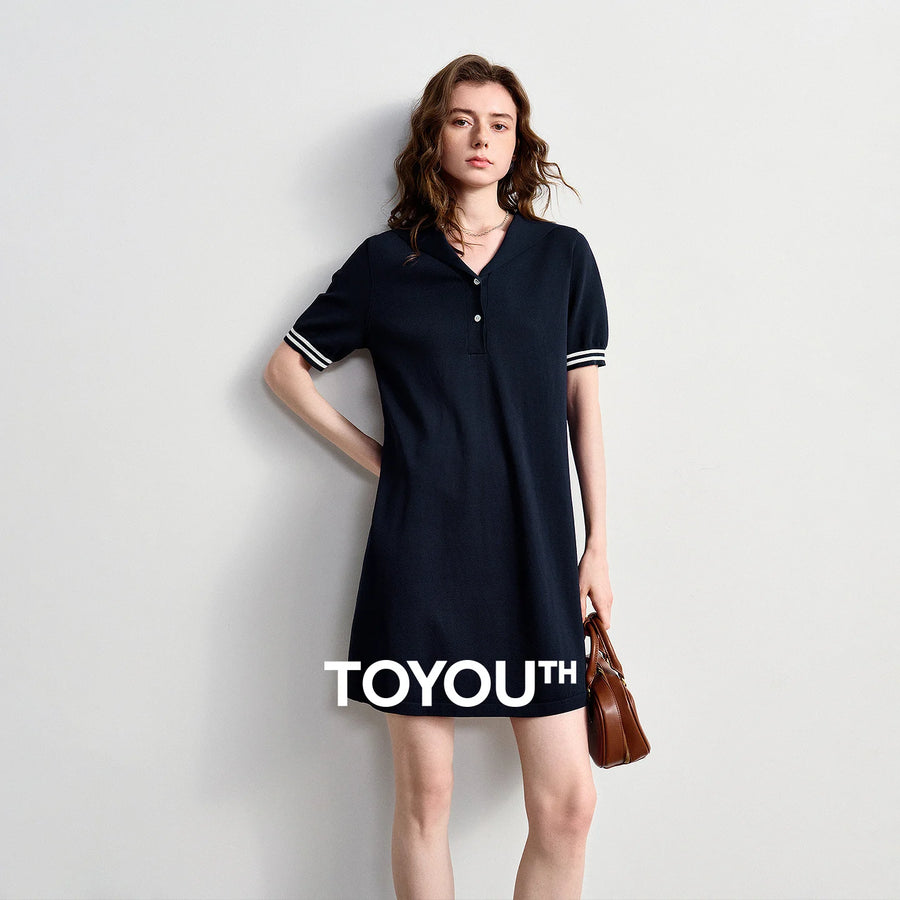 Vestido Marinheiro Curto em Malha