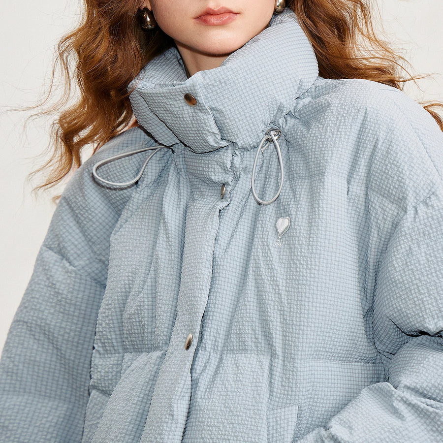 Jaqueta Puffer Feminina 90% Plumas Matelassê Bolha