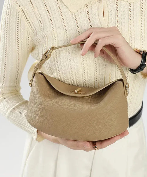 Bolsa pequena feminina de couro legítimo minimalista transversal de ombro