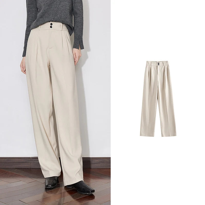 Calça Alfaiataria Feminina Reta de Inverno