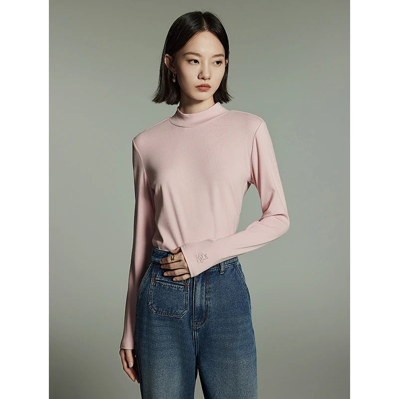 Blusa Feminina Térmica com Gola Alta Manga Longa