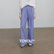Calça Wide Leg Feminina Xadrez com Cós Elástico