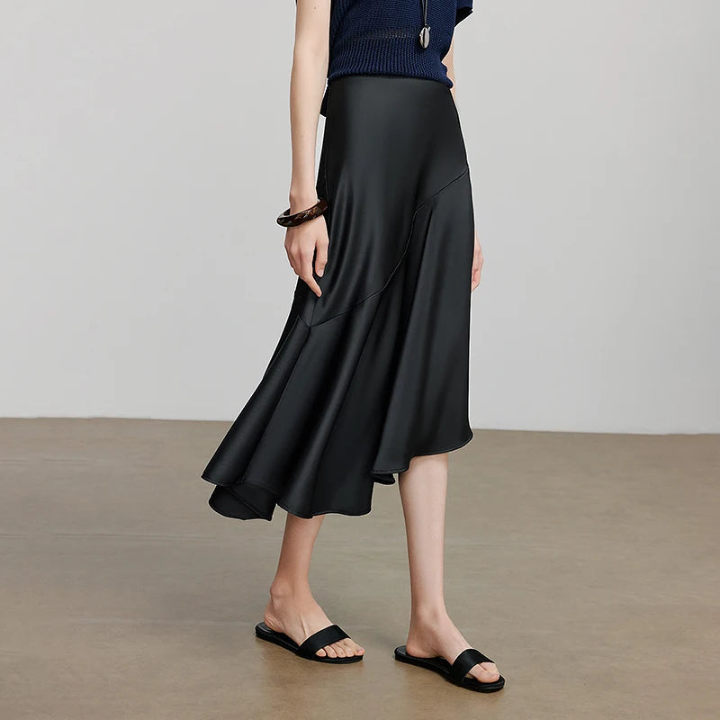 Saia Midi Feminina Rodada