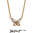 Colar Feminino Gota com Zircônia em Aço Inoxidável 11