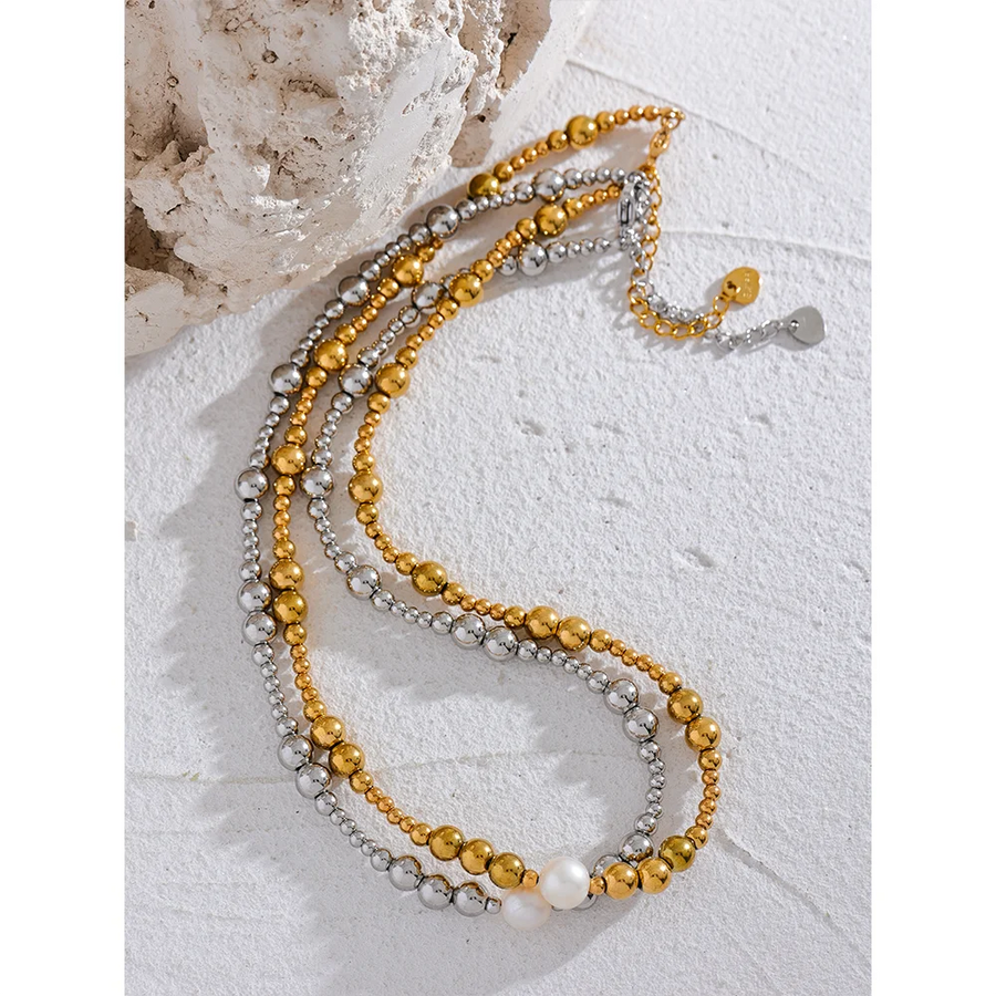 Colar Feminino Gota com Pérola em Aço Inoxidável 10