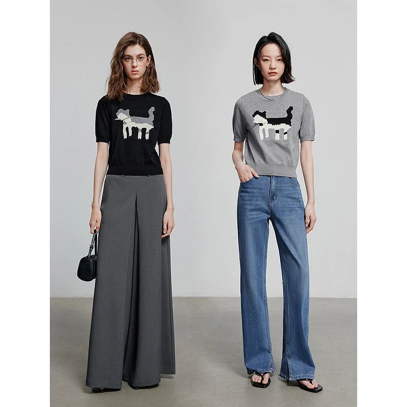 Blusa Feminina de Tricô Leve para Verão