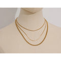 Colar Feminino de Camadas Gota em Aço Inoxidável 9