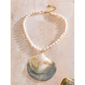 Colar Feminino Gota com Pérola em Aço Inoxidável 4