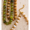 Yhpup Exclusive Resin Beads & Spacer Chain Handmade Statement Necklace 2025 Stainless Steel Waterproof Fashion Jewelry Gift