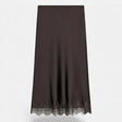 Saia Midi Elegante de Cetim para Mulheres