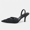Saltos Designer de Malha Bordada para Mulheres