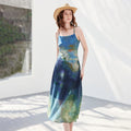 Vestido Midi Estampado Aquarela em Degradê