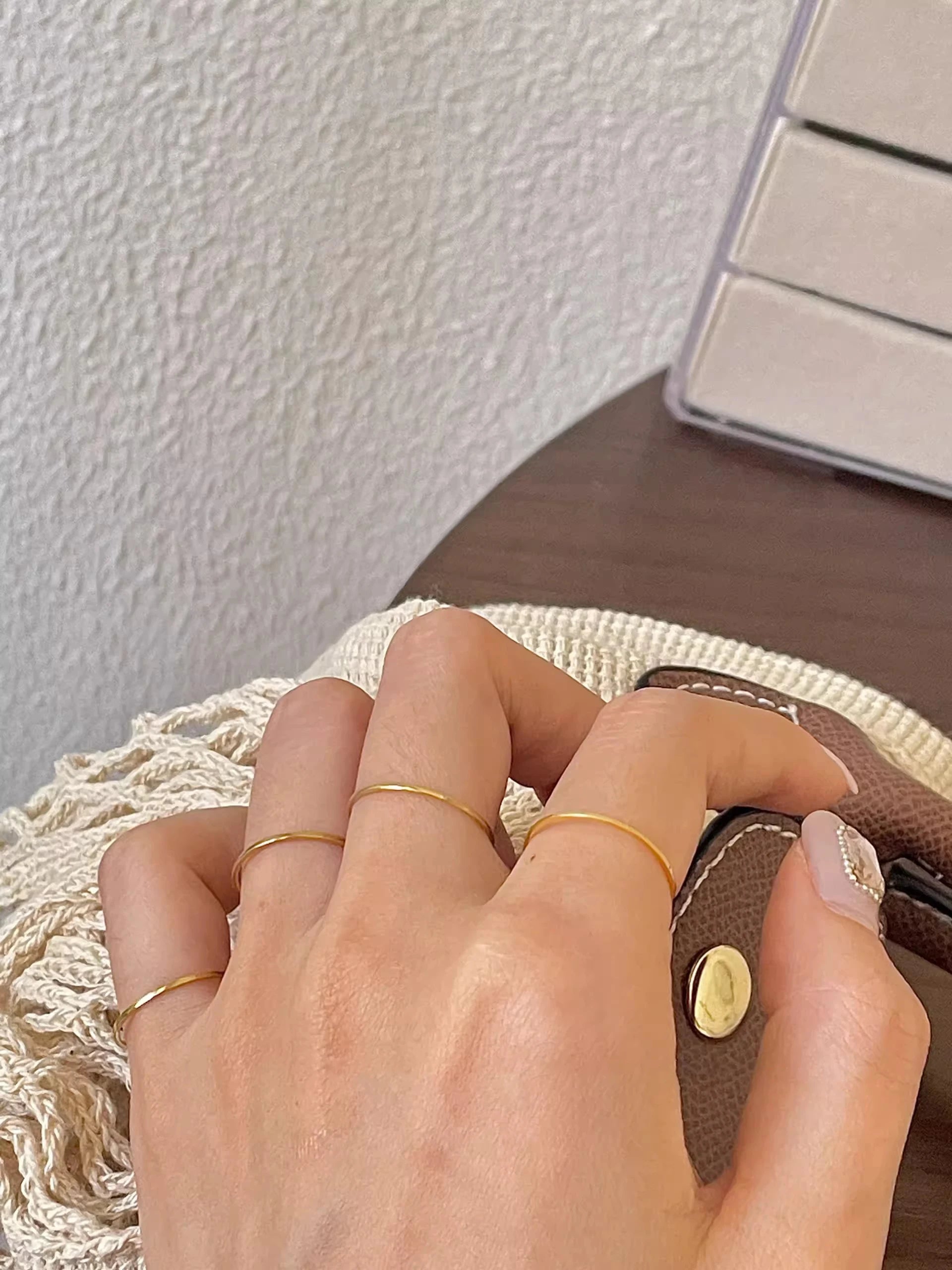 Anel Ultrafino 0,5 mm com Banho Ouro 18K