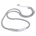 Yhpup Exquisite Chain Stainless Steel Natural Shell Collar Necklace Tarnish Resistant 18K PVD Plated Stylish Daily Jewelry Gift YH4142A Platinum