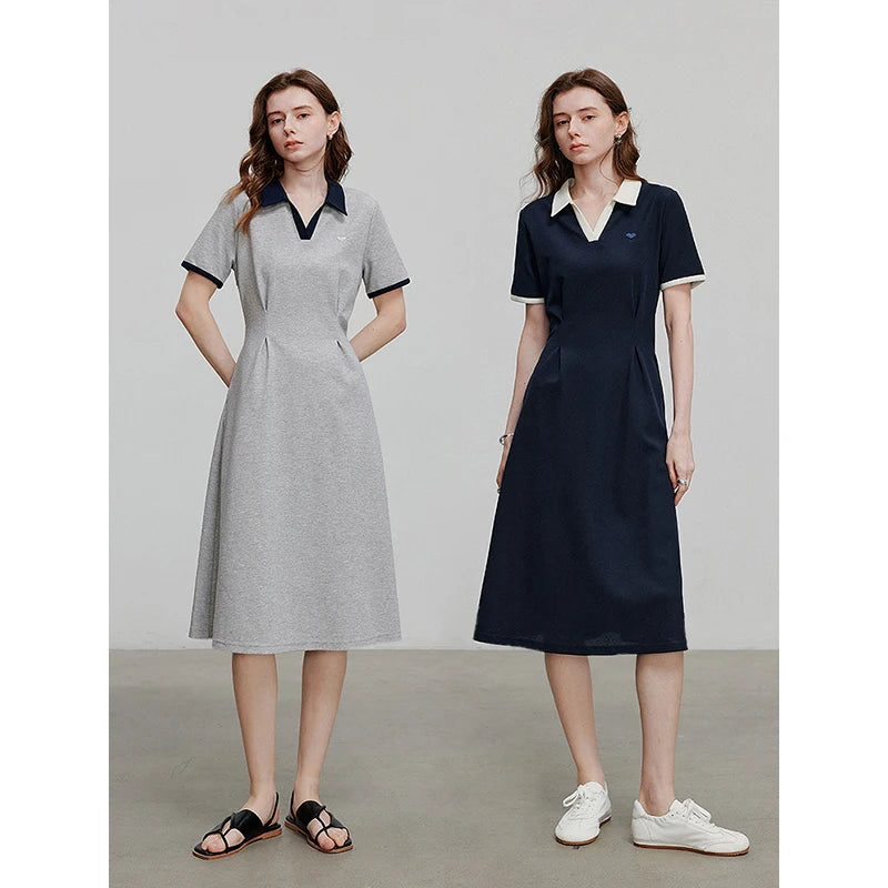 Vestido Polo Midi com Bordado