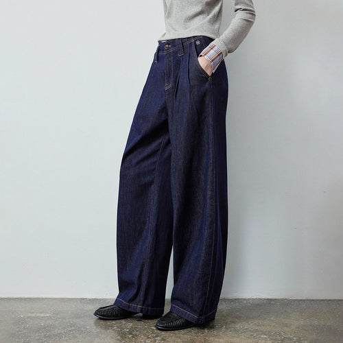 Calça Jeans Feminina Barrel Vintage Cintura Alta
