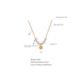 Yhpup Summer Natural Freshwater Pearls Delicate Korean Gentle Charm Necklace Stainless Steel Fashion Jewelry for Women