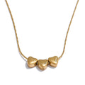 Yhpup 316L Stainless Steel Smooth Metal Heart Love Pendant Necklace Waterproof Attractive Collar Jewelry Accessories YH4819A Gold