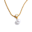 Colar Feminino Concha com Concha Natural | Aço Inoxidável - Ouro