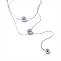 Colar de Camadas Redondo com Contas decorativas 2 YH3151A Platinum