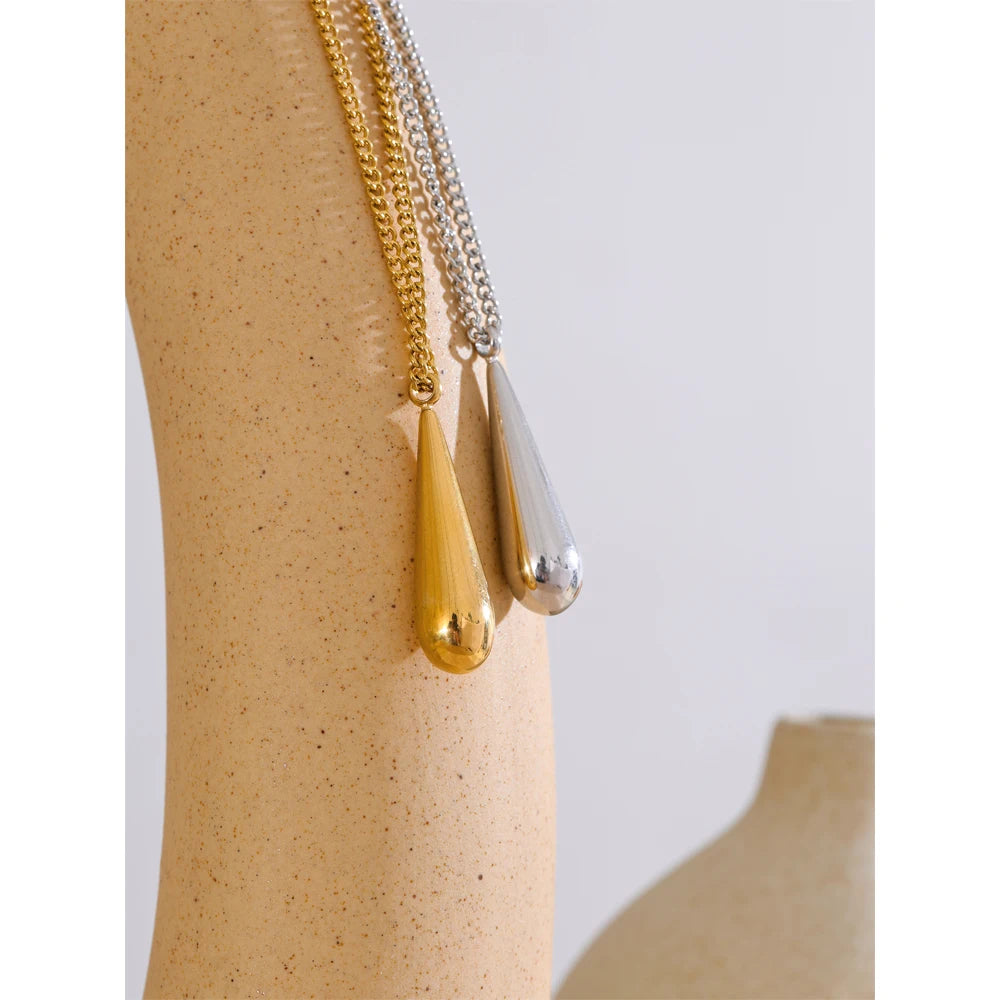 Colar Feminino Gota em Aço Inoxidável 7