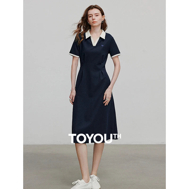 Vestido Polo Midi com Bordado
