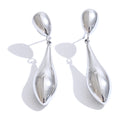 Yhpup Charm Polished Stainless Steel Water Drop Statement Earrings Gold & Platinum Plated Rust Proof Office Temperament Jewelry