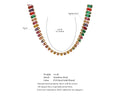 Yhpup Pull-out Adjustable Luxury Colorful Cubic Zirconia Chain Necklace Stainless Steel Waterproof Fashion Bling Jewelry Women