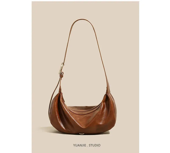 Bolsa feminina de couro macio grande capacidade minimalista crossbody luxo